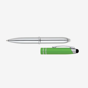 Stylo Bille et Stylet 2-en-1 en Métal avec Lumière LED, Format de Poche, pour Écrans Tactiles – Vente en Gros pour Événements Corporatifs et Cadeaux - Product Image 5