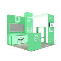 Stand de salon professionnel rétroéclairé en aluminium sur mesure 10x10 pieds avec panneau perforé