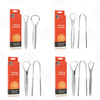 Grattoirs de langue compacts hygiéniques en acier inoxydable et en cuivre emballés individuellement pour les soins bucco-dentaires quotidiens et le nettoyage de la langue