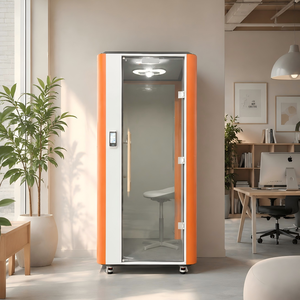 Studio d'enregistrement acoustique pour podcast, cabine insonorisée pour 1 personne, salle de <span class=keywords><strong>streaming</strong></span> privée, salle vocale silencieuse, ventilation silencieuse, éclairage intelligent - Product Image 2