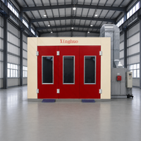 Solution tout-en-un : Cabines de peinture automobiles à chauffage diesel 24 kW 80 ° Cabine de peinture à air statique C avec éclairage 1000 lux et four automatique