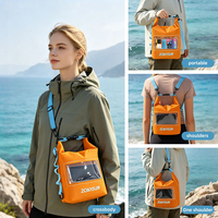 Sac étanche en PVC 5L avec logo personnalisé, sac de voyage imperméable IPX6, flottant, pour la plage, le rafting, le canoë, le stockage d'équipement de plein air
