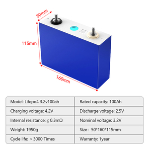เซลล์แบตเตอรี่ LF100 3.2V 100Ah 105Ah 230Ah 280K 280Ah 300Ah 314Ah 320Ah 340AH แบตเตอรี่ลิเธียมไอออนแบบแท่งปริซึม - Product Image 3