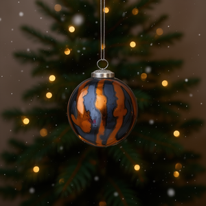 Adorno Navideño de Cristal Pintado a Mano, Bola Decorativa de Lujo para Colgar en el Árbol, Decoraciones para Fiestas Navideñas - Product Image 2