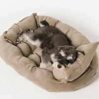 Großhandel Umweltfreundliches Multifunktionales Faltbares Hundebett Sofa Orthopädische Haustiermatte Memory-Schaum Solides Tiermuster Qualitäts-Haustierbetten