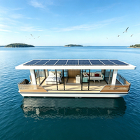 Catamaran Maison Flottante 10,8m en Fibre de Verre 12 Personnes 115CV Hors-Bord 8 Nœuds Cabine Marine Toilette Chambre Salon Option Solaire OEM