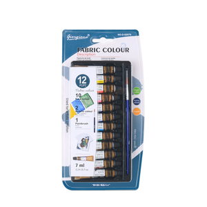 Juego de Pintura Textil Giorgione de 12 Colores en Tubos de 7ml <span class=keywords><strong>para</strong></span> Ropa, Pintura Artística en Telas y Superficies de Vidrio/Lienzo - Product Image 1