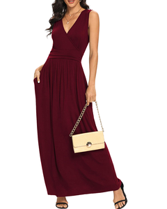 Robes longues de soirée élégantes de luxe pour femmes matures, sans manches, coupe droite, style tunique, décontractées et raffinées, de haute qualité, fabriquées par un fabricant. - Product Image 1