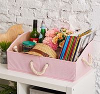 Boîtes de rangement pliables en carton de style moderne pour vêtements, organiseurs de placard, boîtes de rangement en tissu pour pantalons et vêtements avec poignée