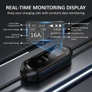 Chargeur EV portable pour Equinox EV Niveau 1 110V AC 1.92KW Chargeur de voiture <span class=keywords><strong>ID</strong></span>.<span class=keywords><strong>4</strong></span> Kia EV6 7KW Station de recharge domestique pour Hyundai <span class=keywords><strong>IONIQ</strong></span> <span class=keywords><strong>5</strong></span> - Product Image 2