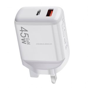 45W Type-C PD+QC3.0 5V/3A Travel Universal <b>Adapter</b> with 1 USB + 1 Type-C Port Mobile Phone Charger for Fireproof - Product Image 6
