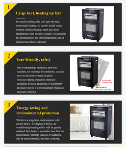 Chauffage <span class=keywords><strong>mobile</strong></span> haute efficacité avec triple dispositif de sécurité, chauffage domestique au <span class=keywords><strong>gaz</strong></span> <span class=keywords><strong>à</strong></span> trois réglages 1500W-2750W-4200W - Product Image 4