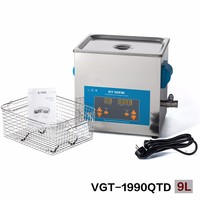 Nettoyeur à ultrasons VGT-1990QT GT SONIC pour appareils dentaires et bijoux, usage domestique et automobile, capacité de 9 L, acier inoxydable, puissance de 200 W