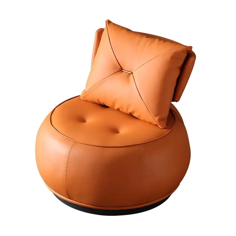 MAGI CASA italiana stile CASA CASA soggiorno mobili in pelle singola divano rilassante forma rotonda sedie girevoli per il tempo libero
