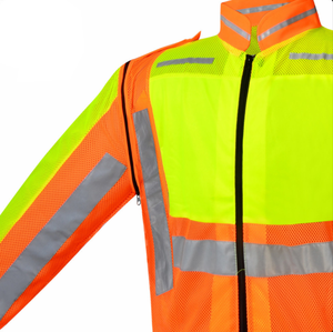 2022 Hot Sale <span class=keywords><strong>Minner</strong></span> Sicherheits uniform PSA Hi Vis Gelb Orange Mesh Reflektierende Jacke für Frauen Männer - Product Image 3