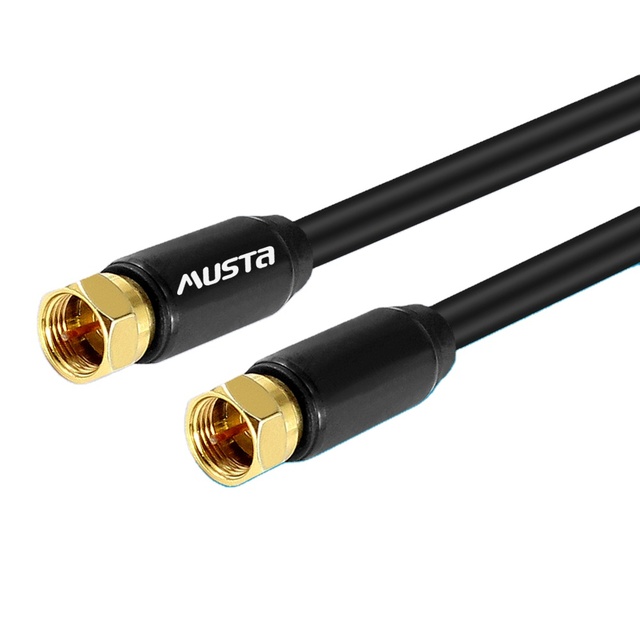 High Quality RG6 Coaxial Cable F Male to Male Gold-Plated PVC Jacket TV Antenna/CCTV Cable 1.5m-3m Length Options