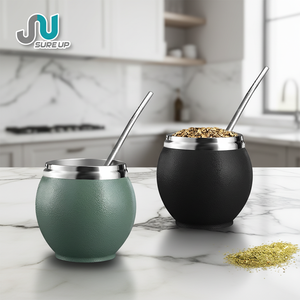 Tasse à Yerba Maté en Acier Inoxydable 280 ml avec Base Anti-Chute, Double Paroi Isolée, Gourde à Maté Sans BPA pour Usage Quotidien - Product Image 1