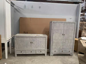 خزانة جانبية خشبية ريفية عتيقة مطلية يدويًا من الصين - Product Image 6