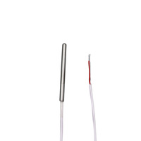 Sensor de Temperatura RTD de Platino PT100 -50 a 250 °C ° Sonda de Varilla Recta de Acero Inoxidable Clase B para Calderas Industriales