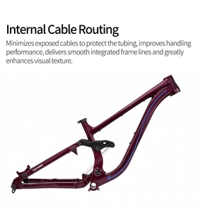 Cadre de VTT DH Softtail à suspension intégrale en aluminium 27,5/29 pouces avec amortisseur arrière et axe traversant 148x12 - Product Image 3