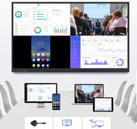 Pantalla Táctil Interactiva Inteligente 4K IFP de 65 Pulgadas, Pizarra Digital Multitamaño, Señalización Digital con Android y Windows, Táctil de 40 Puntos