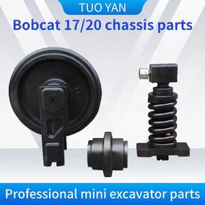 Bobcat 17 roda pemandu, mesin konstruksi suku cadang mesin Bobcat 20, perakitan trek Doosan 20 roda idler depan - Product Image 2
