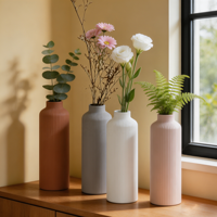 Vases en céramique mate YBH, modernes, uniques et rayés, pour centre de table de mariage ou de Pâques, écologiques et durables