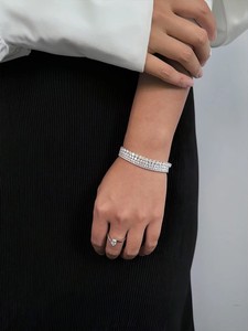 Dây chuyền và vòng tay kim cương nhân tạo mọc trong phòng thí nghiệm & vòng tay kim cương HPHT, kích thước kim cương 2mm-6.5mm, kiểu dáng thanh lịch - Product Image 5