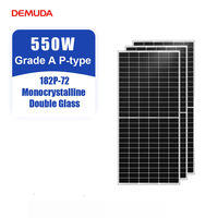 Module Photovoltaïque DEMUDA pour JA 182mm 550W, Panneau Solaire Monocristallin Demi-Cellule, Efficacité 21,5%, Garantie 25 Ans, Qualité Supérieure