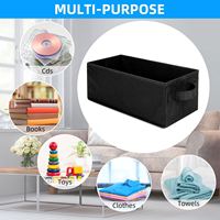 Boîte de rangement pliable rectangulaire anti-poussière pour DVD et CD avec couvercle, organisateur portable de type tiroir pour cassettes, disques et enregistrements