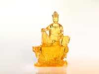 Statue de Bouddha en cristal pour la décoration de la maison, ornement Feng Shui, figurine de méditation pour bureau, cadeau, ornement en cristal