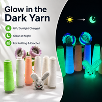 Grande pelote de fil phosphorescent pour amigurumi, vêtements de rave, fête sous lumière noire, crochet, tricot, fabricant en gros