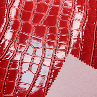 Cuir synthétique PVC gaufré crocodile brillant pour sacs à main, chaussures, portefeuilles et boîtes cadeaux
