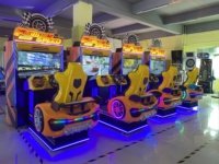 Machine de jeu d'arcade à pièces Simulateur de course de voiture Amusement pour le divertissement avec acceptation de pièces de monnaie