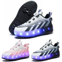 Chaussures à roulettes LED rechargeables pour enfants qui aiment le patinage et la marche Chaussures à roulettes pour enfants