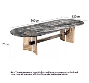 Mesa de comedor de mármol de piedra de lujo Normcore italiano Muebles naturales para el hogar o el hotel - Product Image 6