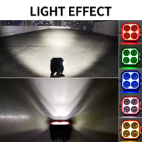 Aurora 3 pouces 60W LED Pod Light Side Shooter Amber White Backlit Auxiliary 4x4 pour Offroad Toyota Tacoma 4Runner Tundra Pickup
