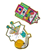 Badge rectangulaire en laiton plaqué or 30 mm, émail souple, impression offset, design personnalisé US pour Wings Badge, souvenir de collection, vente en gros