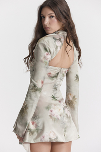 Abiti senza schienale con stampe floreali Vintage da donna personalizzate <span class=keywords><strong>Mini</strong></span> <span class=keywords><strong>abito</strong></span> con scollo <span class=keywords><strong>incrociato</strong></span> di nuovo Design - Product Image 6