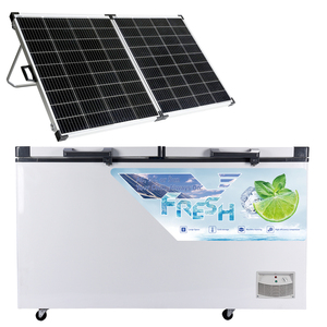 Haute qualité 12/24v panneau <span class=keywords><strong>solaire</strong></span> <span class=keywords><strong>batterie</strong></span> puissance Double porte <span class=keywords><strong>solaire</strong></span> coffre congélateur <span class=keywords><strong>sans</strong></span> porte intérieure en verre 508L <span class=keywords><strong>réfrigérateur</strong></span> - Product Image 1