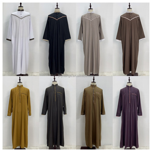Túnica Árabe de Poliéster para Hombre, Talla Grande, Transpirable, para Primavera y Otoño, Venta al por Mayor en el Medio Oriente - Product Image 5