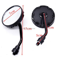 Rétroviseur de scooter personnalisé de 10 mm, miroir rond de modification, réflecteur d'assistance à la marche arrière