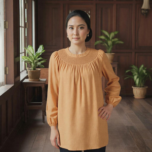 Borong Baju Kurung Moderno con Estampado Floral, Sujetador Incorporado, Fibra de Poliéster, Sin Plancha, Raya 2025, Disponible en Stock, Precio de Fábrica, Malasia - Product Image 1