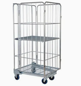 Mracking Heavy Duty Warehouse Stacking Storage Supermarket Logistics <strong>Trolley</strong> <strong>Roll</strong> Containers 4 Sides <strong>Roll</strong> Cage with Wheel - Product Image 3