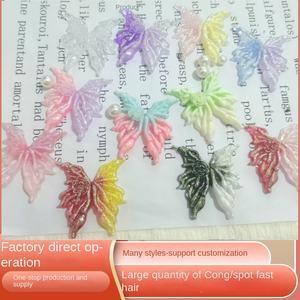 Farbige Glühwürmchen Leuchtende Schmetterlinge Blumen Handgemachte DIY Kunststoff/Harz Handyhülle Haarnadel Zubehör Tropfkleber-Technik Tier - Product Image 2