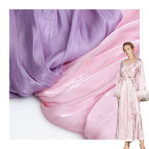 Vestido de satén con memoria de seda brillante Rainbow Island <span class=keywords><strong>Fabrick</strong></span>, tela de camisa de organza de satén sedoso de satén brillante - Product Image 1