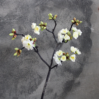 Bunga Sutra Buatan Plum Blossom Gaya Cina Rangkaian Bunga Segar YCM-190 Semi-manual Semi-mekanis untuk Pintu Masuk/Ruang Tamu