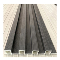Revêtement mural en WPC 3D rainuré imitation bois, imperméable et ignifuge, 24 mm x 160 mm, pour murs intérieurs, salons et hôtels (vente en gros)