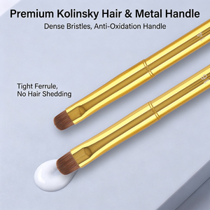Ensemble de 5 pinceaux à ongles en gel avec manche doré, poils en nylon, pour manucure française et extension d'ongles - Product Image 3