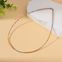 18 pouces chaîne de collier en or 14k hypoallergénique collier en argent sterling 925 nouveau style bijoux fins femmes cadeau de noël parfait